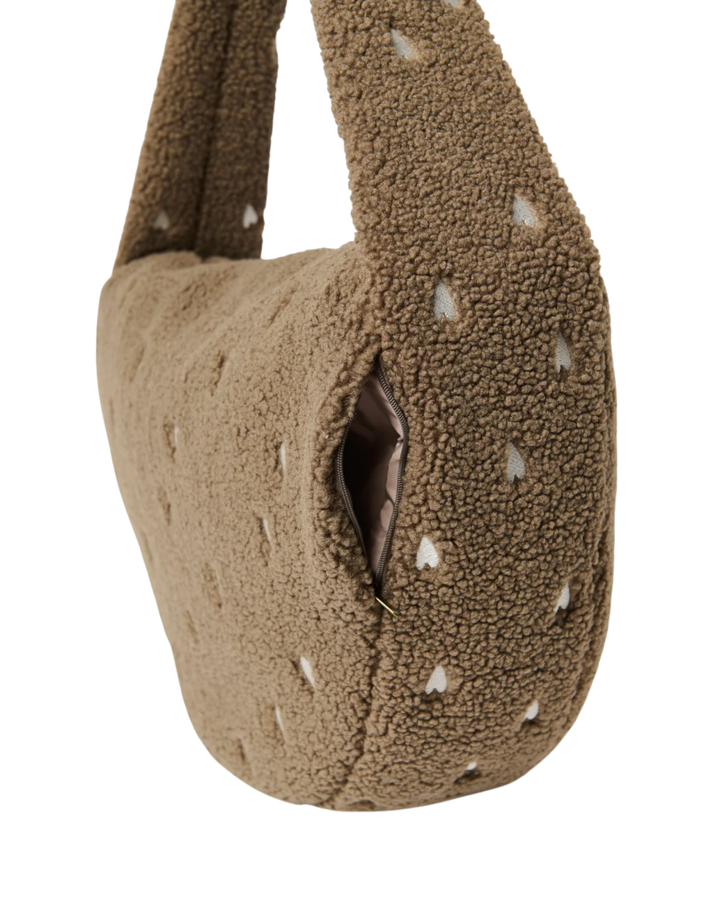 Teddy Cross Body Bag Brown Hearts Bild 5