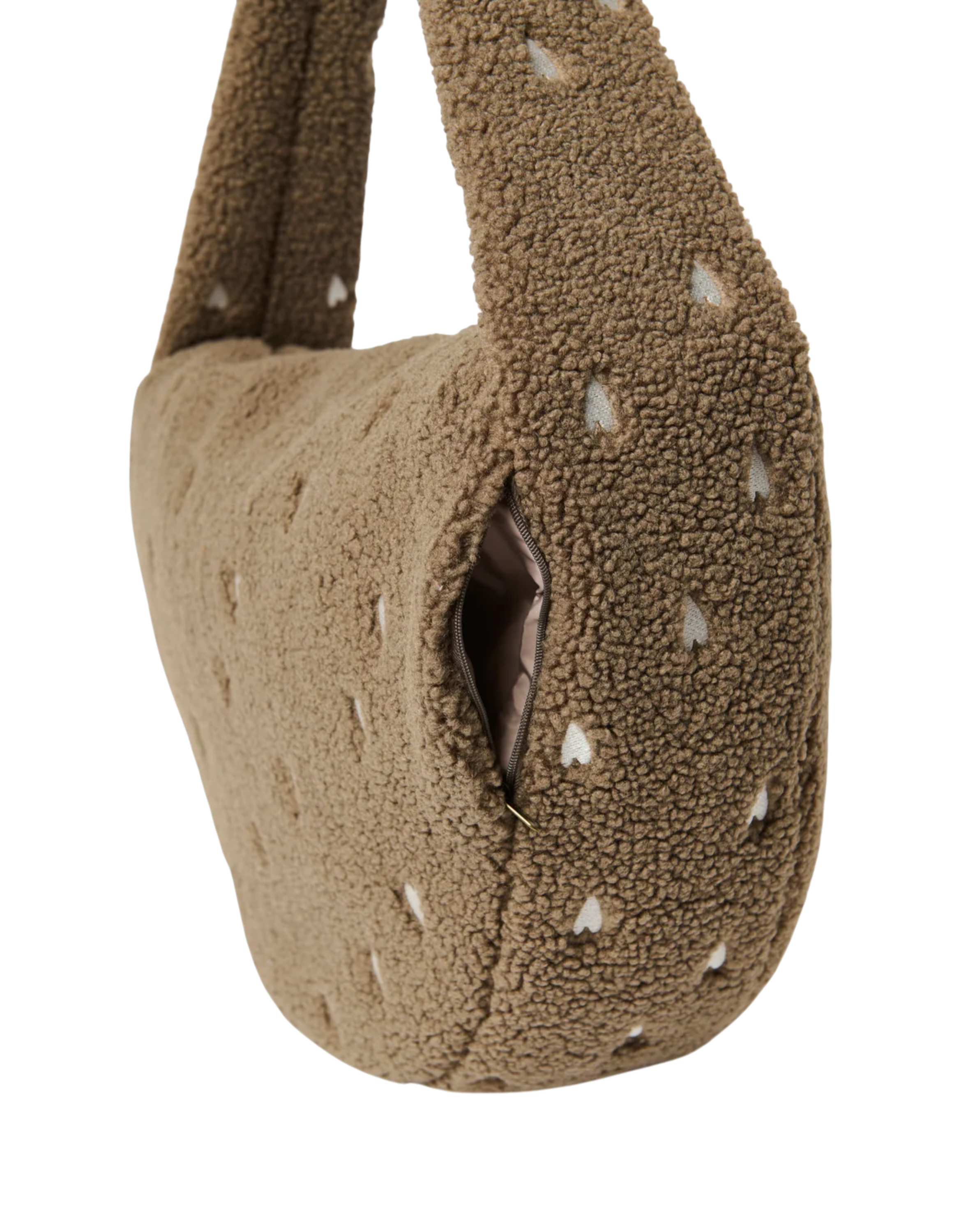 Teddy Cross Body Bag Brown Hearts Bild 5