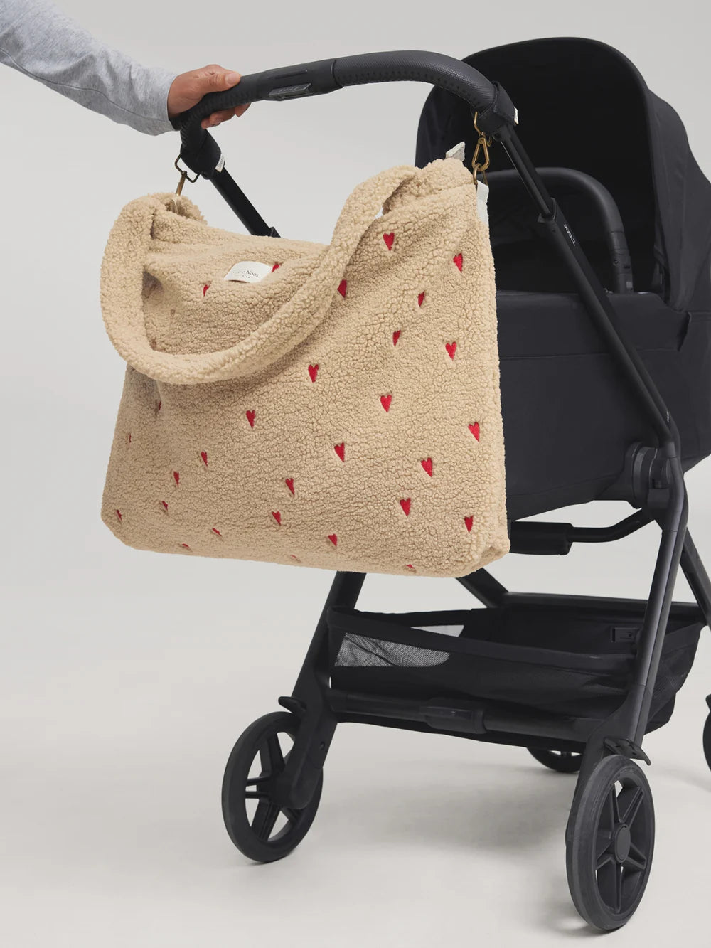 Teddy Diaper Bag 0054 ecru hearts Bild 7