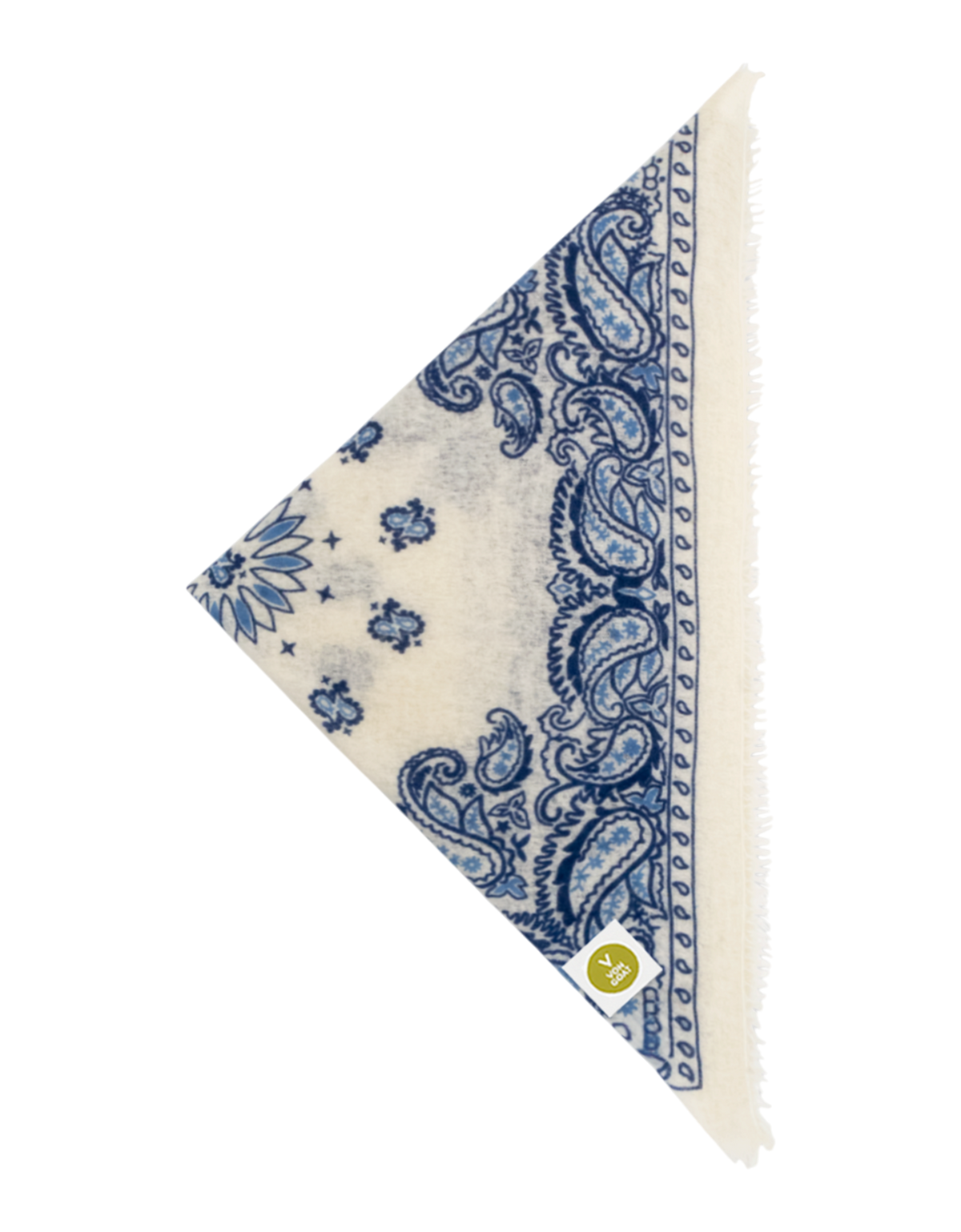 Bandana Paisley beige und dunkelblau Bild 1
