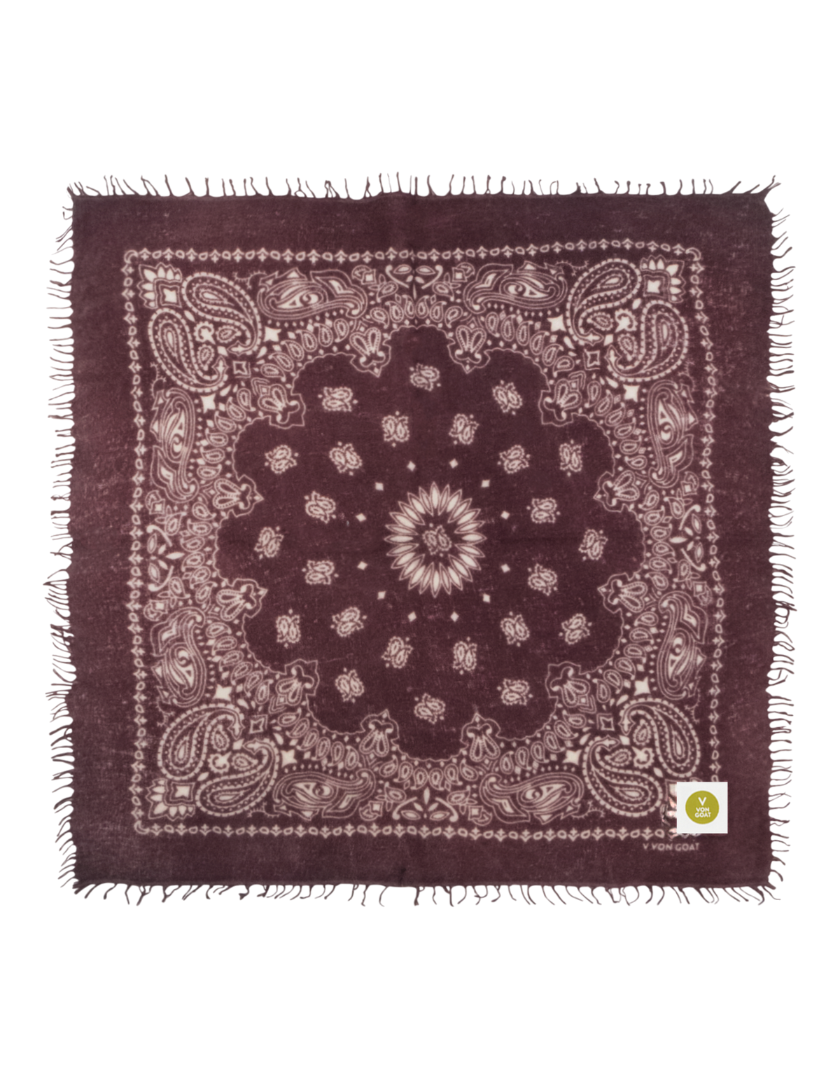 Bandana Paisley braun und weiß Bild 2