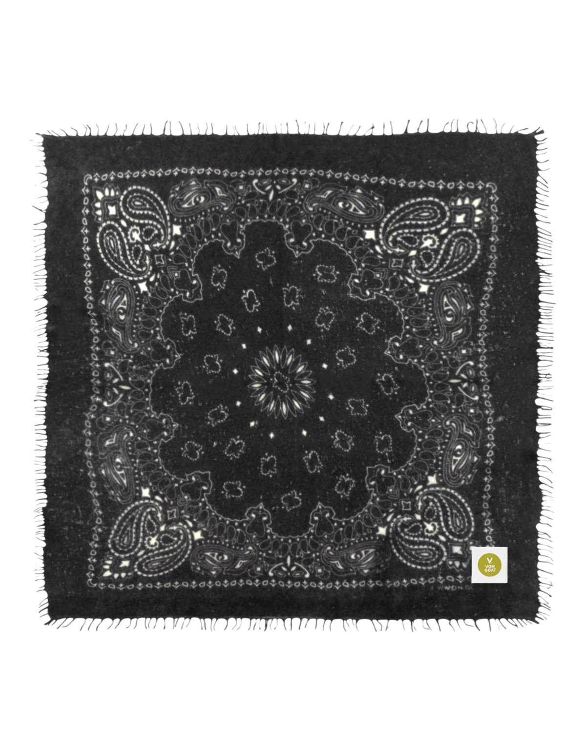 Bandana Paisley weiß/schwarz Bild 2