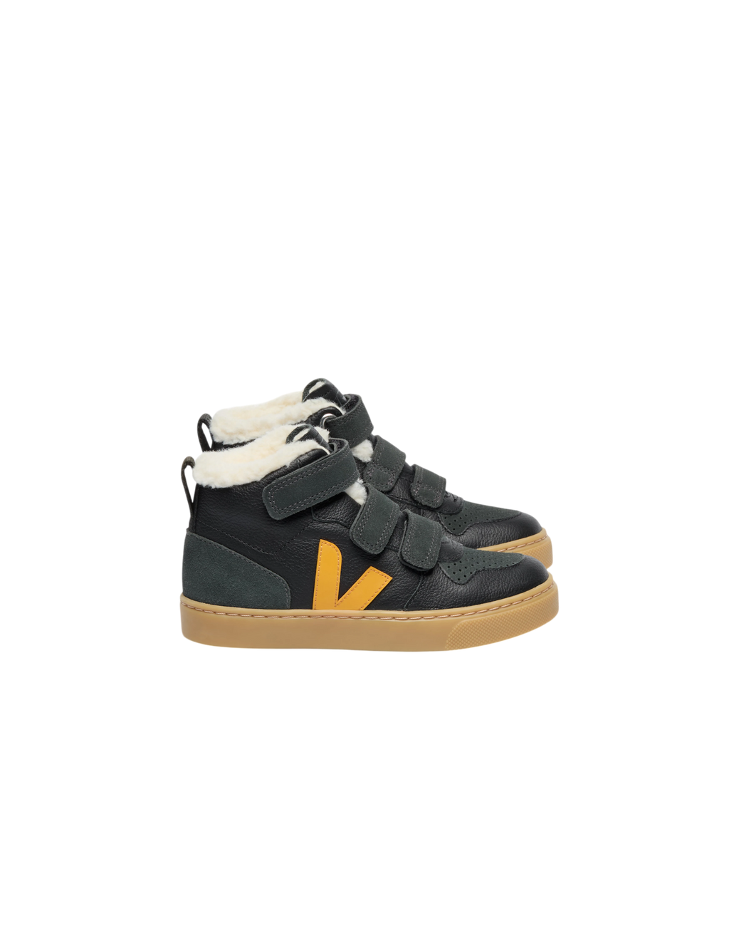 V-10 MID FURED LEATHER Black_Ouro_Grafite Bild 1