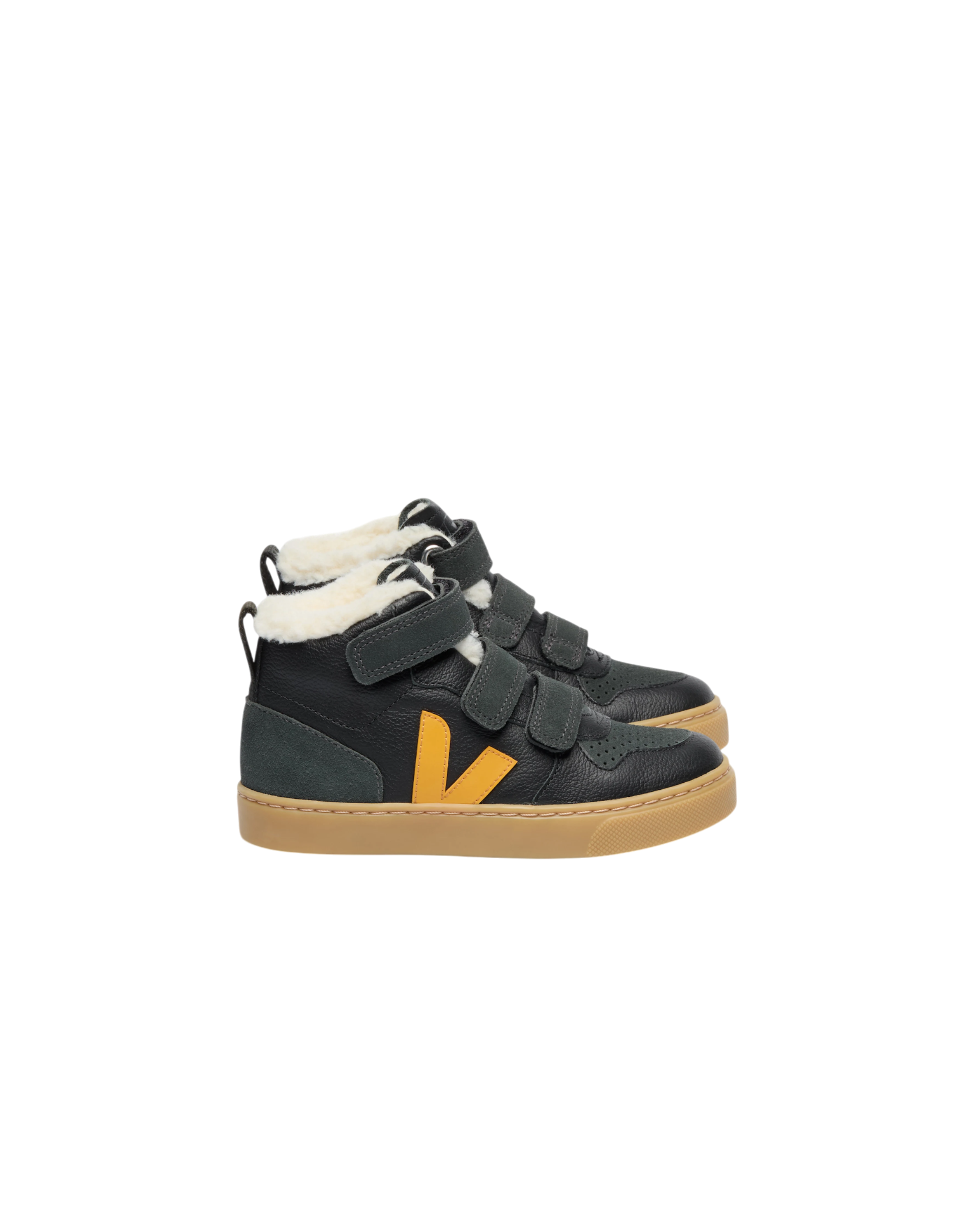 V-10 MID FURED LEATHER Black_Ouro_Grafite Bild 1
