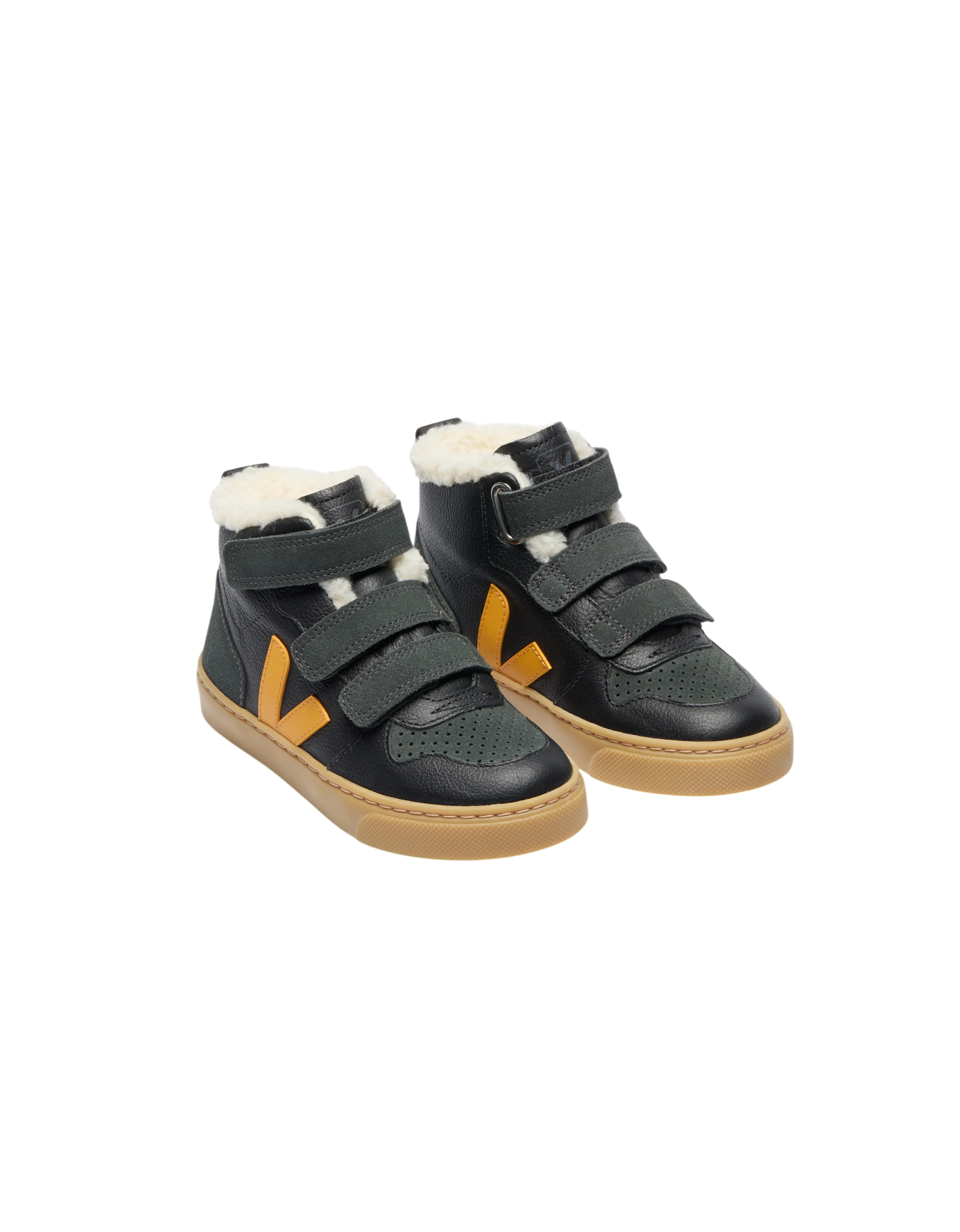 V-10 MID FURED LEATHER Black_Ouro_Grafite Bild 2